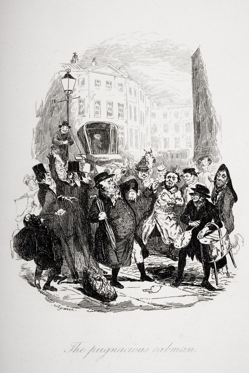 Der streitsüchtige Kutscher, Illustration aus 