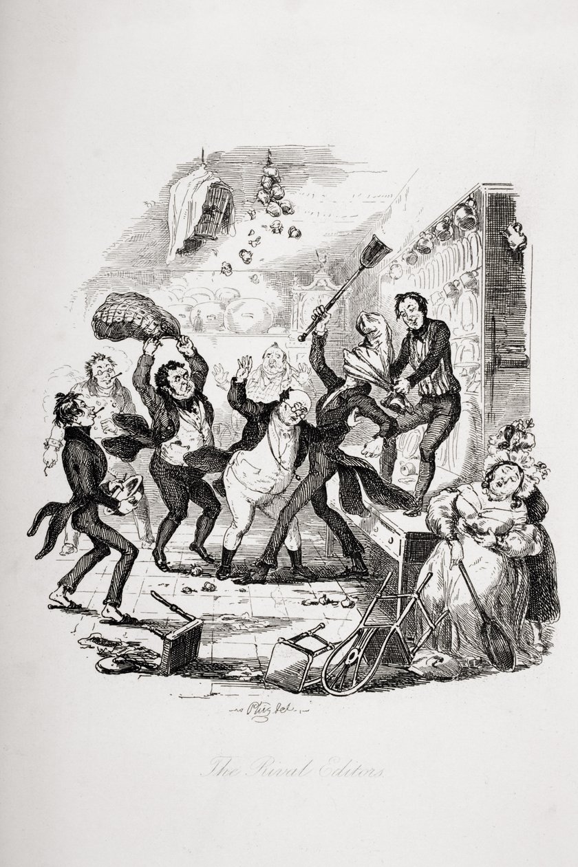 Die rivalisierenden Redakteure, Illustration aus 