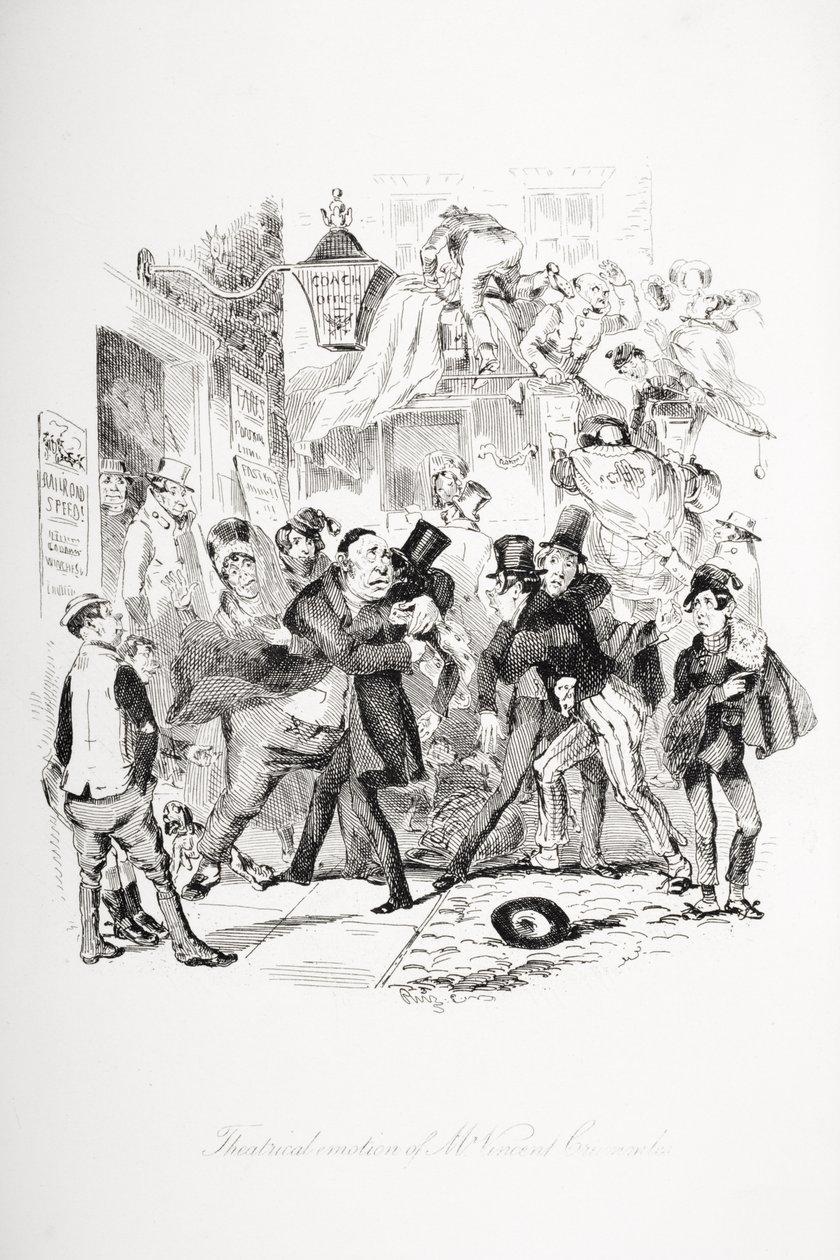 Theatralische Emotion von Mr. Vincent Crummles, Illustration aus 