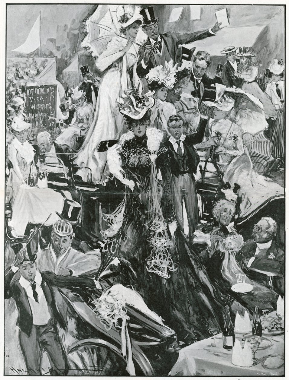 Eton und Harrow Cricketspiel von Hal Hurst