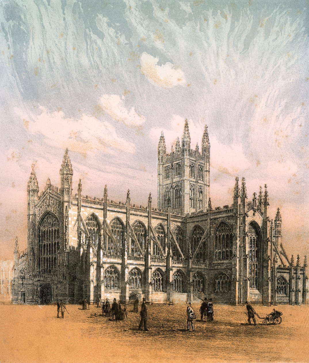 Bath Abbey, Somerset, ca. 1870 von Hanhart