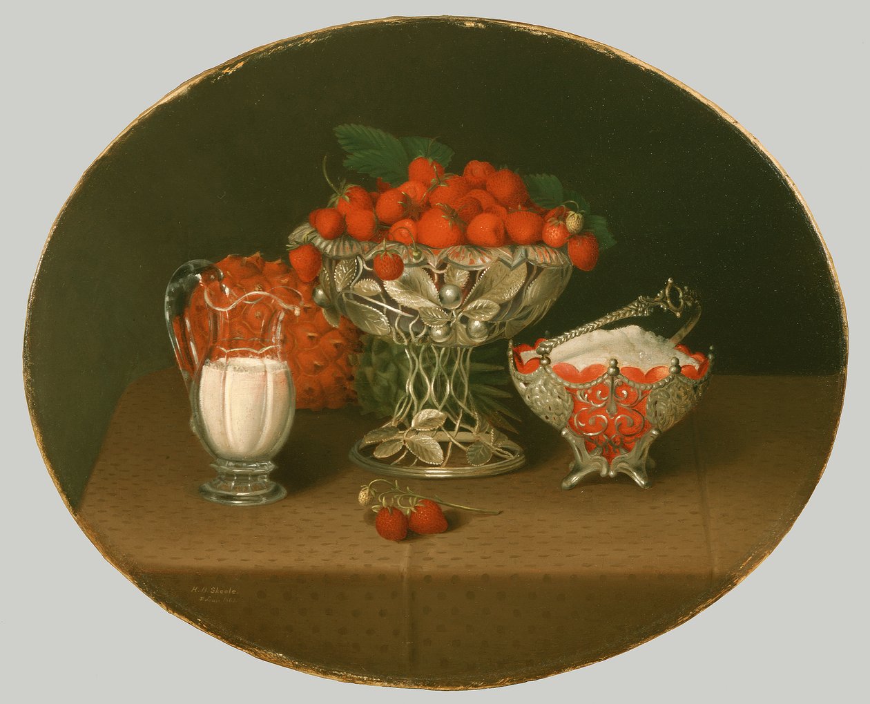 Stillleben mit Erdbeeren von Hannah Brown Skeele