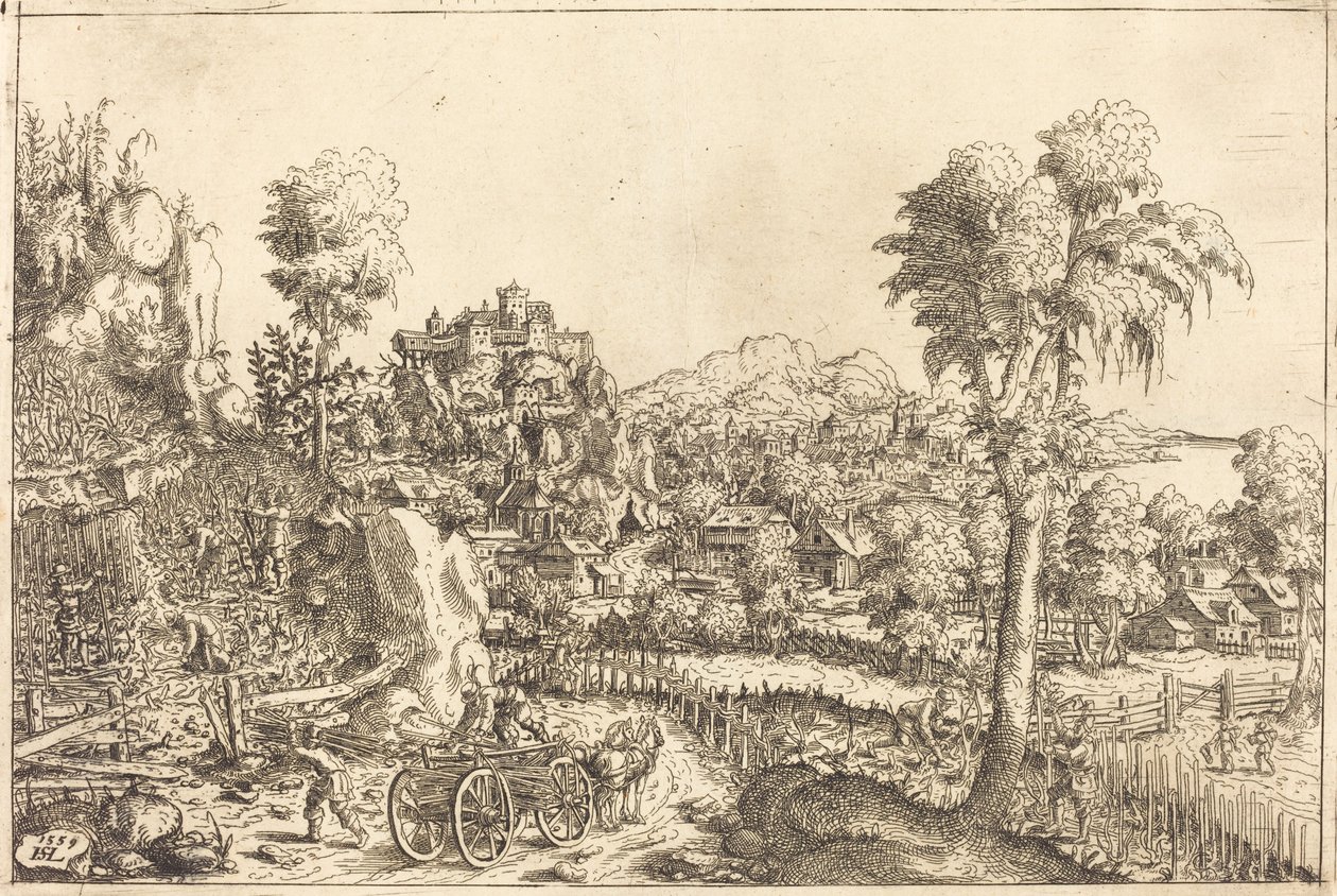 Landschaft mit einem Weinberg von Hanns Lautensack
