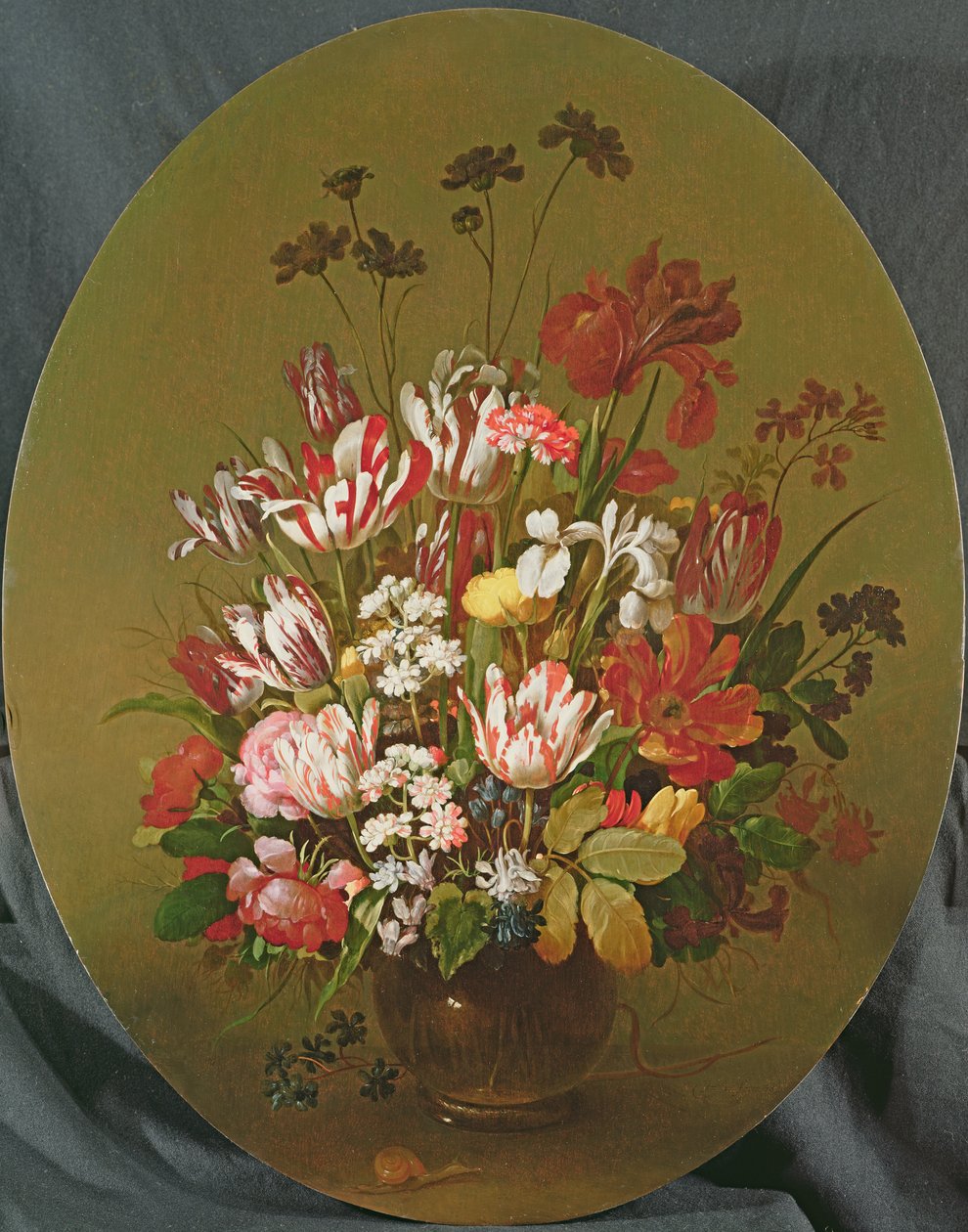 Blumen in einer Glasvase von Hans Bollongier