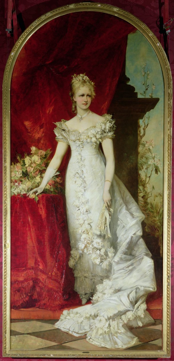 Kronprinzessin Stephanie von Belgien, Gemahlin von Kronprinz Rudolf von Österreich (1858-89) von Hans Makart