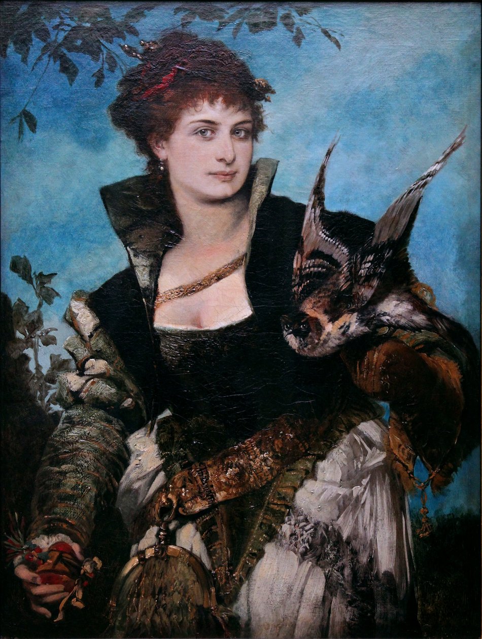 Die Falknerin von Hans Makart