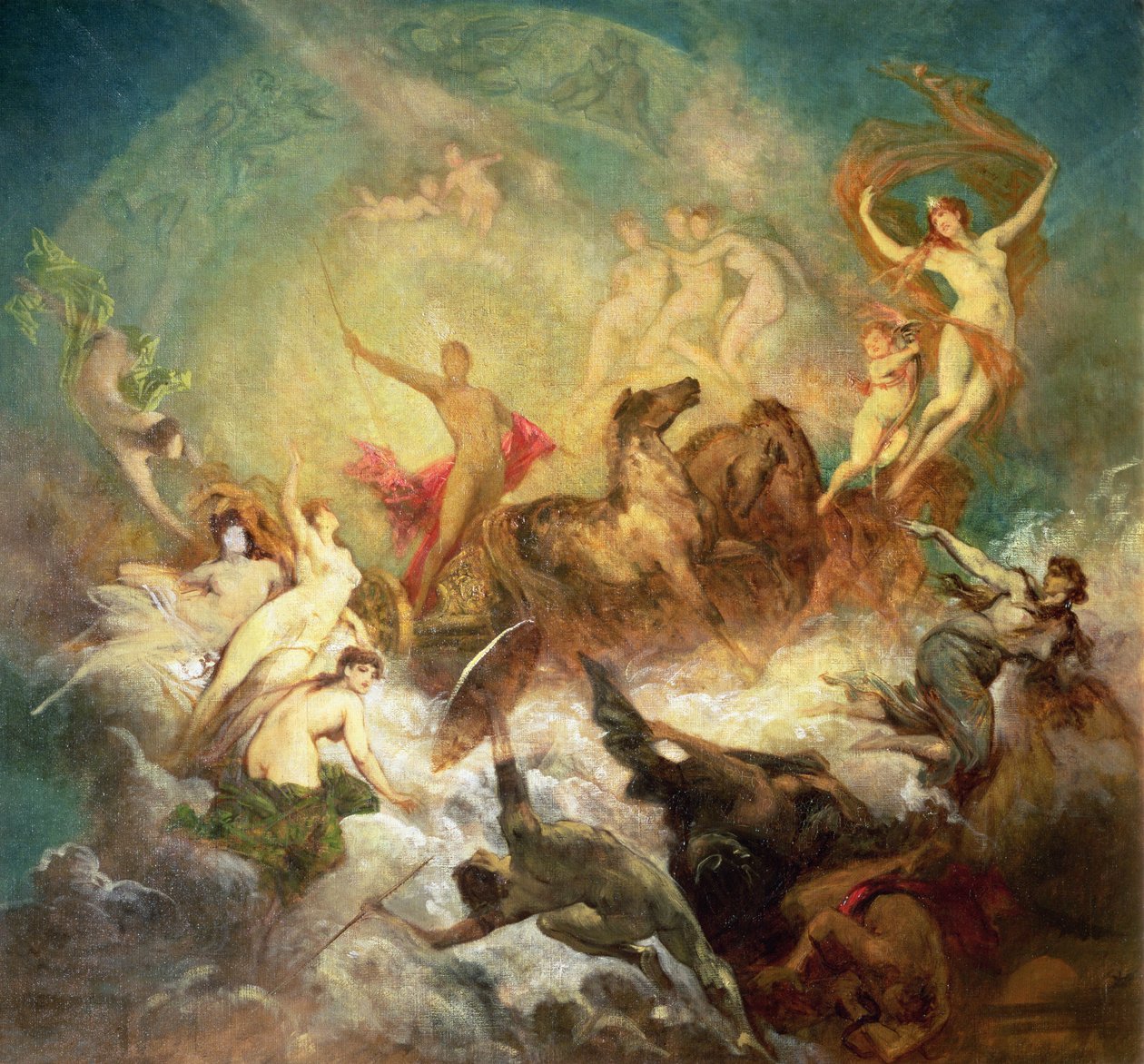 Sieg des Lichts über die Dunkelheit, 1883-84 von Hans Makart