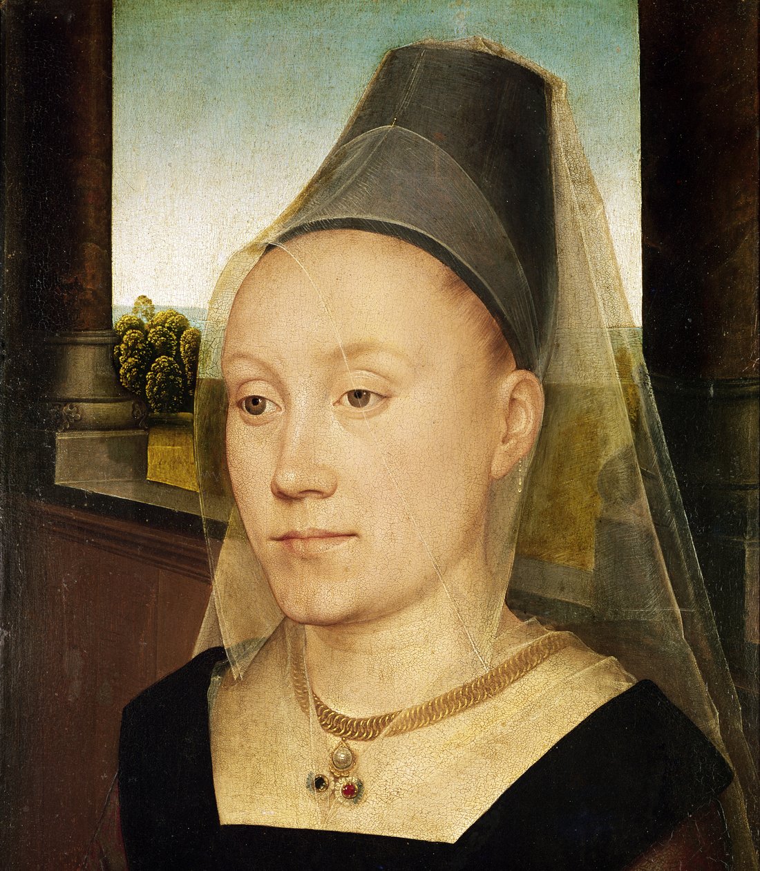 Barbara de Vlaenderberch, c.1472-75 (Detail) von Hans Memling
