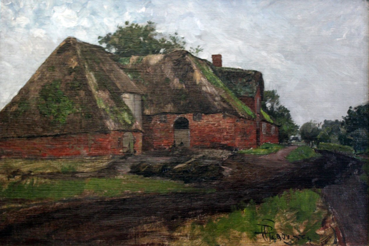 Altes Haus mit Misthaufen von Hans Peter Feddersen