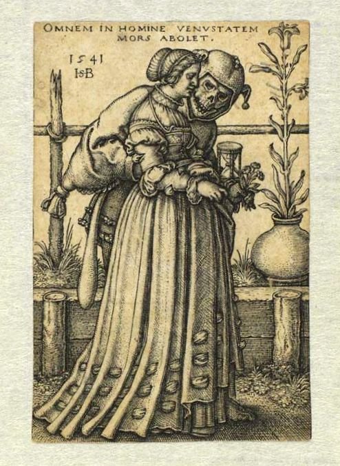 Frau begleitet vom Tod von Hans Sebald Beham