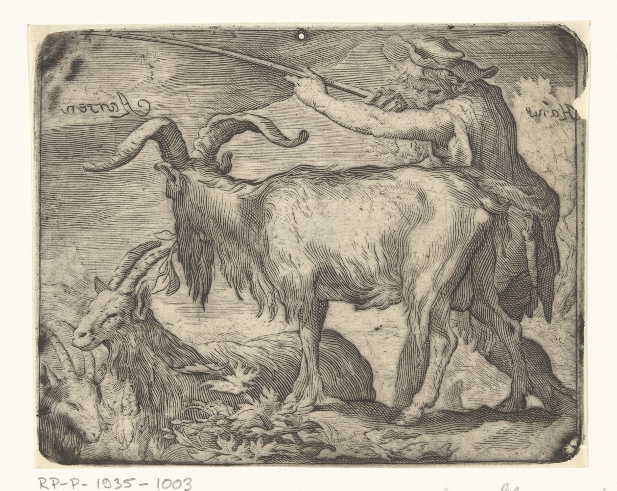 Junge mit Ziegen von Hans Aarsen (signed by artist)