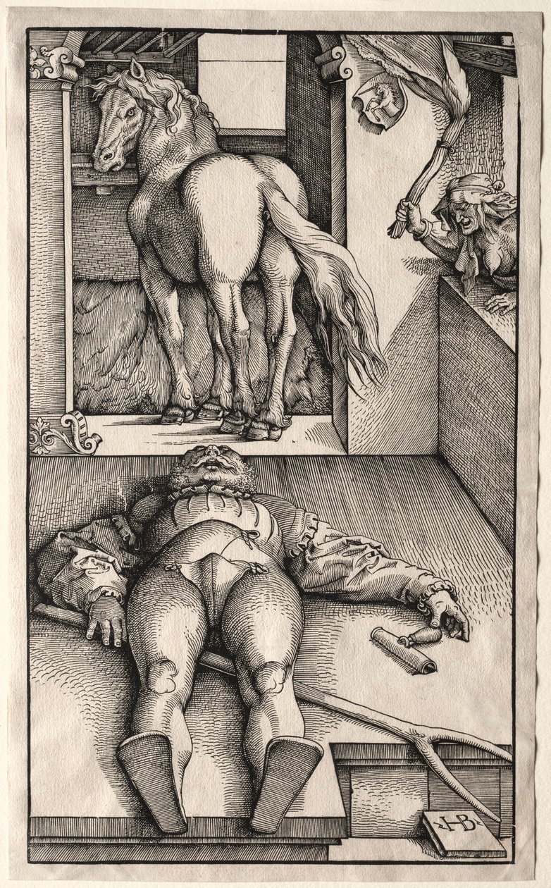 Der verhexte Bräutigam, 1544-45 von Hans Baldung