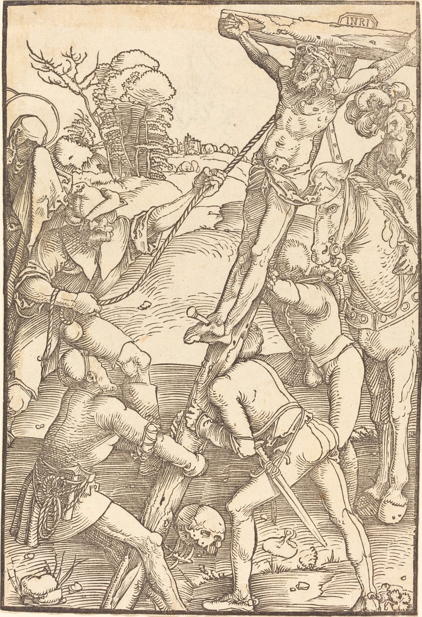 Christus am Kreuz erhoben von Hans Baldung Grien