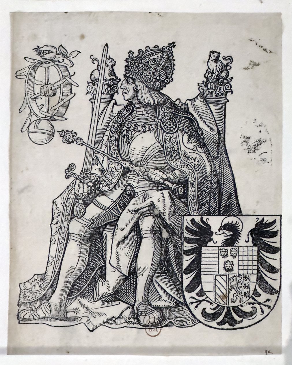 Der Kaiser Maximilian, ca. 1509-1512 (Gravur) von Hans Burgkmair