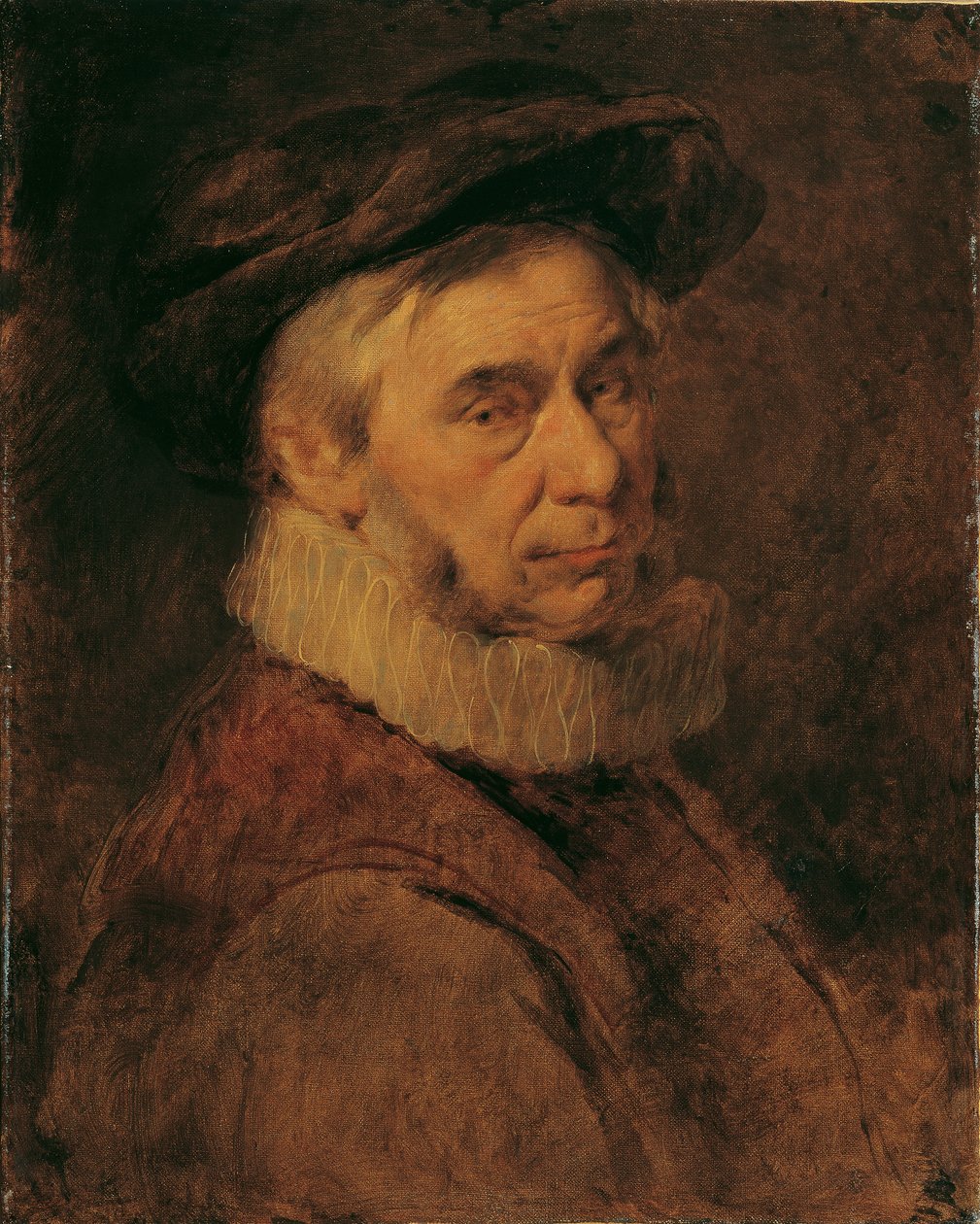 Älterer Mann mit Halskrause und Bart von Hans Canon