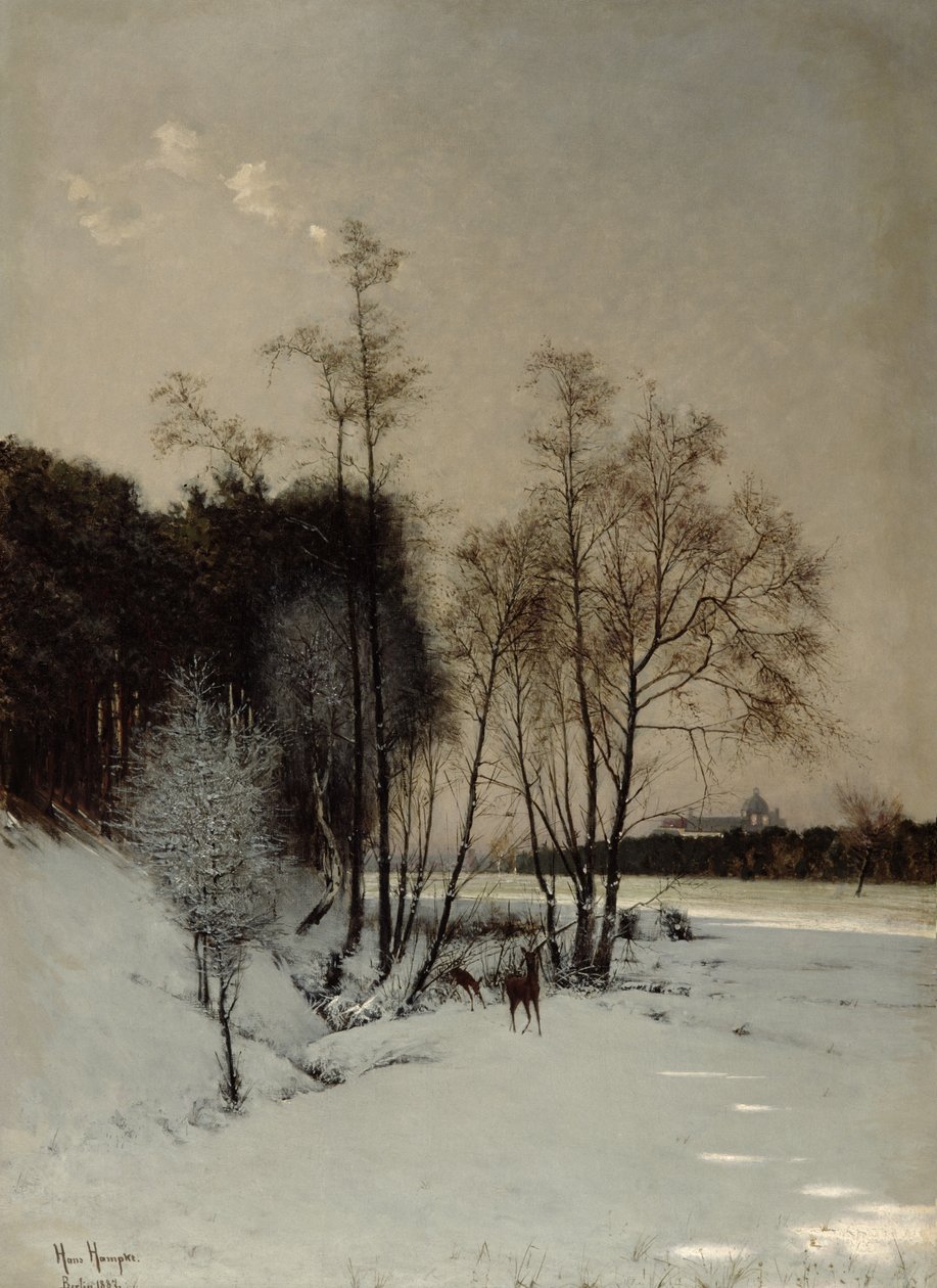 Ein Winterblick in Posen, 1887 von Hans Hampke