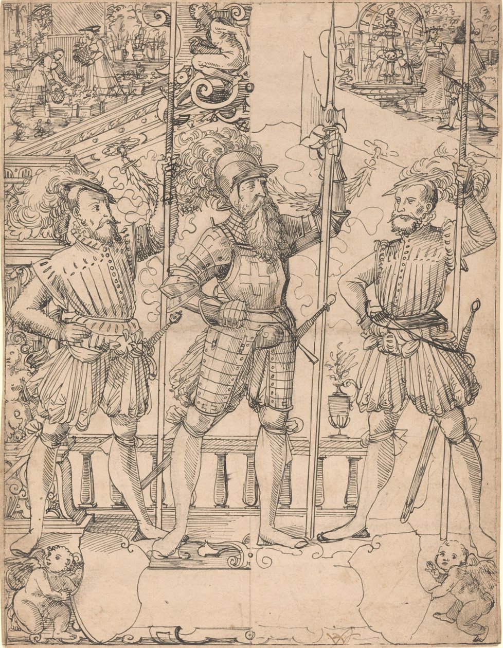 Hellebardier und zwei Pikenier von Hans Jakob Plepp