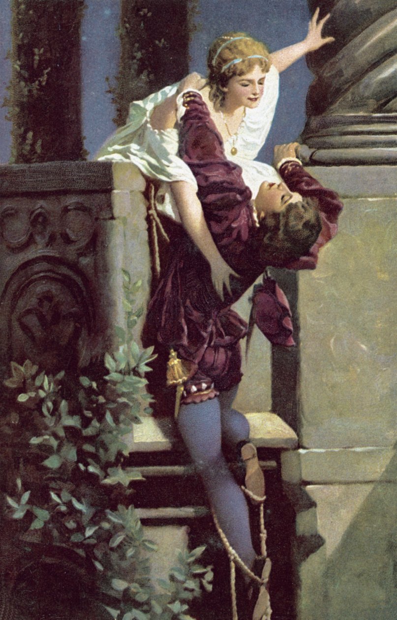 Balkonszene, Romeo und Julia von Hans Makart