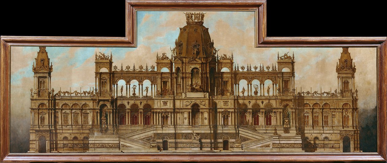 Entwurf für einen Palast: Fassade von Hans Makart
