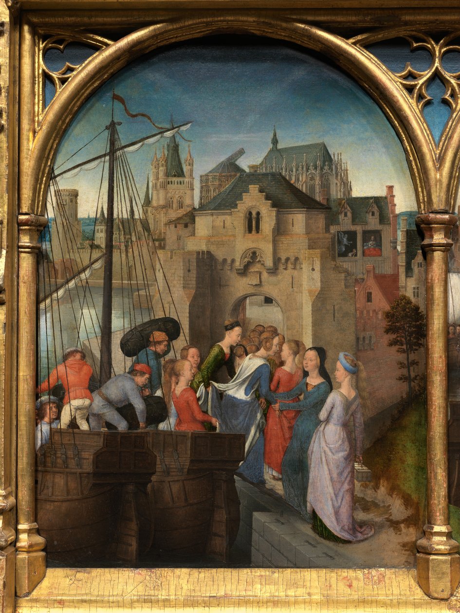 Detail des Reliquiars der Heiligen Ursula von Hans Memling