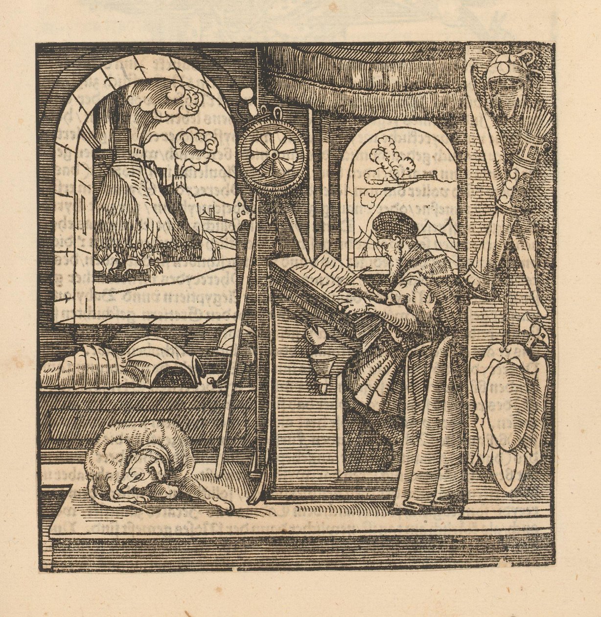 Mann an einem Schreibtisch von Hans Schäufelein (possibly)
