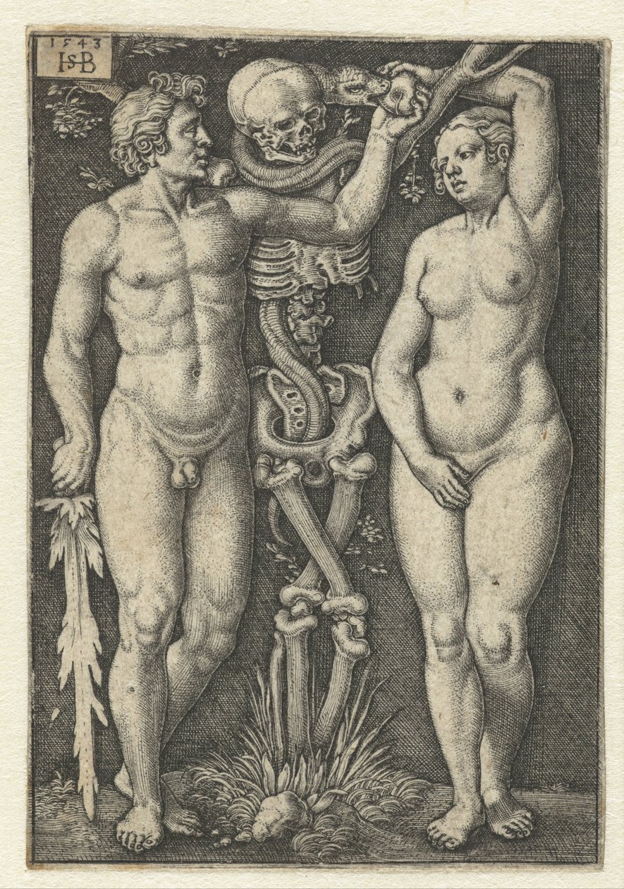 Adam und Eva und der Tod von Hans Sebald Beham