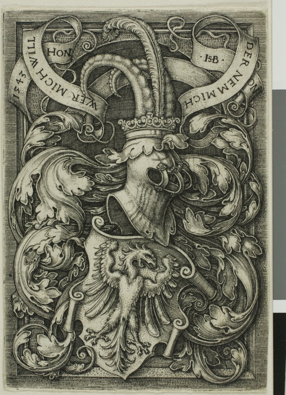 Wappen mit einem Adler von Hans Sebald Beham