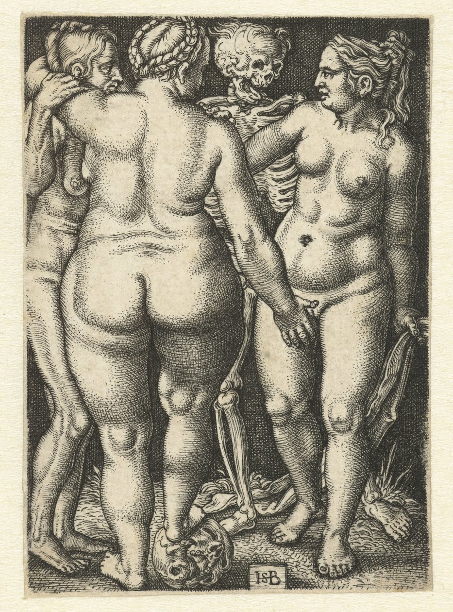 Tod und drei stehende nackte Frauen von Hans Sebald Beham