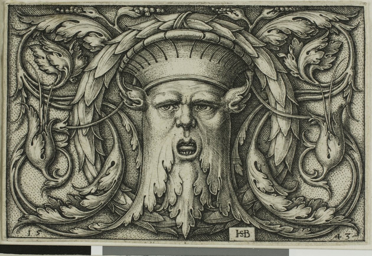 Ornament mit einer Maske von Hans Sebald Beham