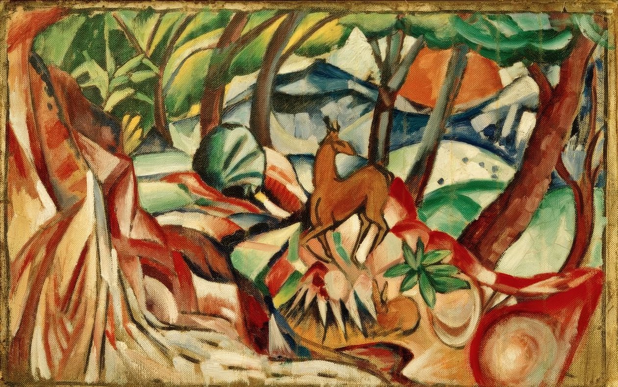 Reh in Berglandschaft von Hans Thuar