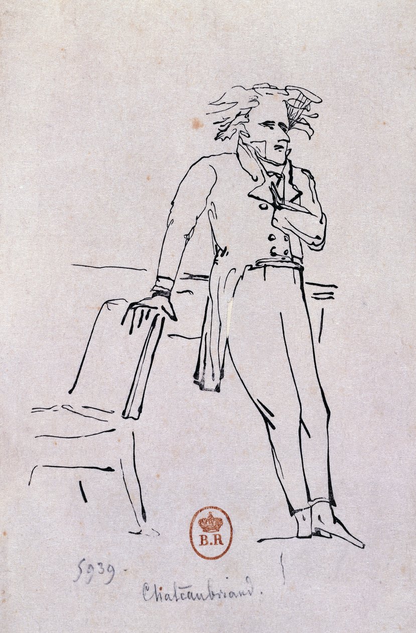 Porträt von Francois-Rene de Chateaubriand von Hans Toepper