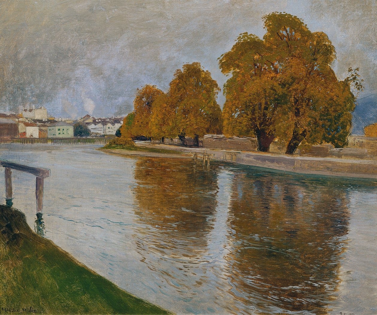 Die Salzach bei Hallein von Hans Wilt