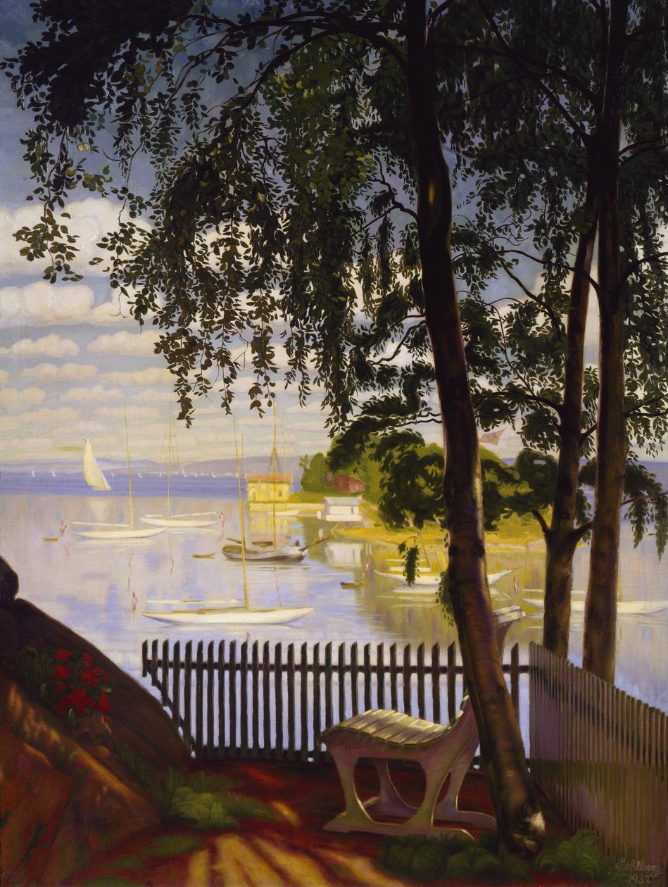 Sommersonntag in der Nærsnes-Bucht von Harald Oscar Sohlberg
