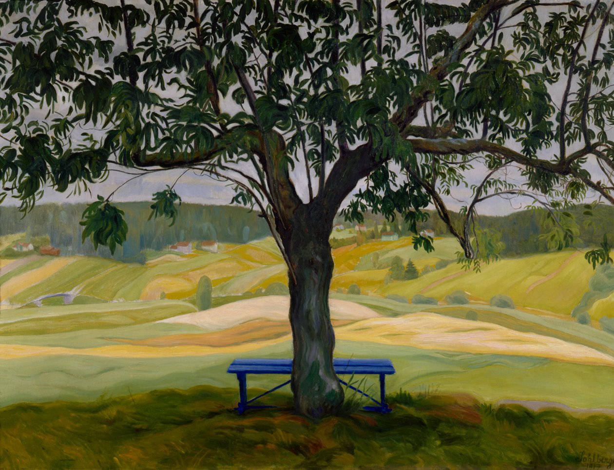 Die blaue Bank von Harald Oscar Sohlberg