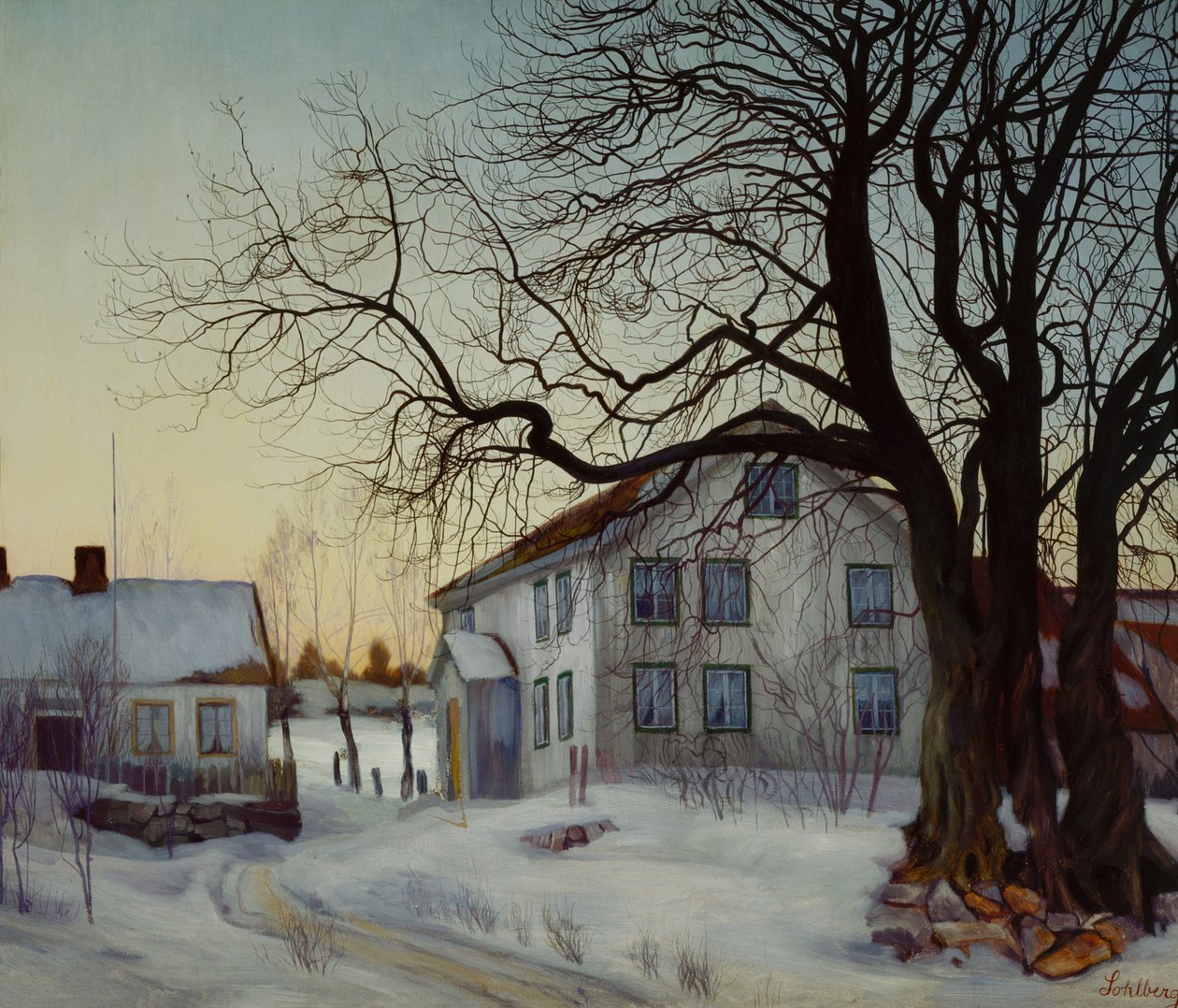 Winterabend von Harald Oscar Sohlberg