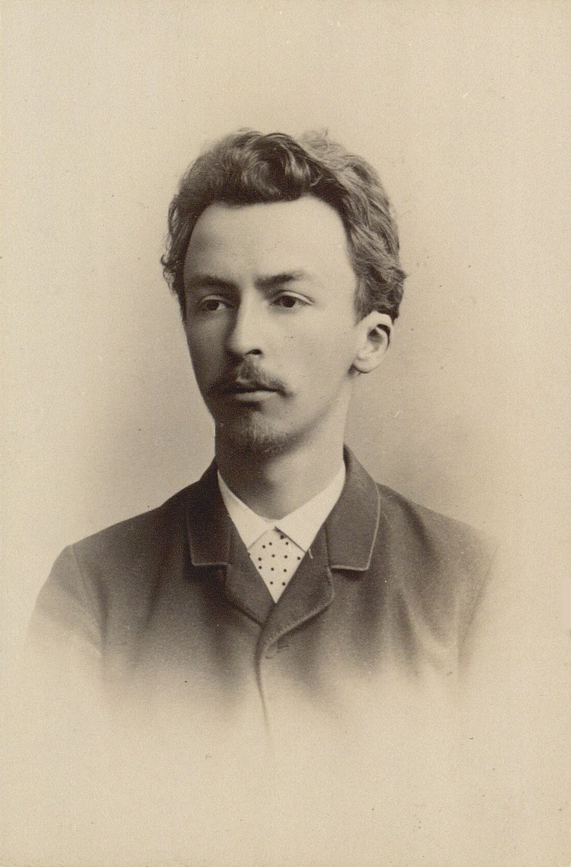 Porträt von Vilhelm Hammershøi 1864-1916, 1889 von Harald Riise