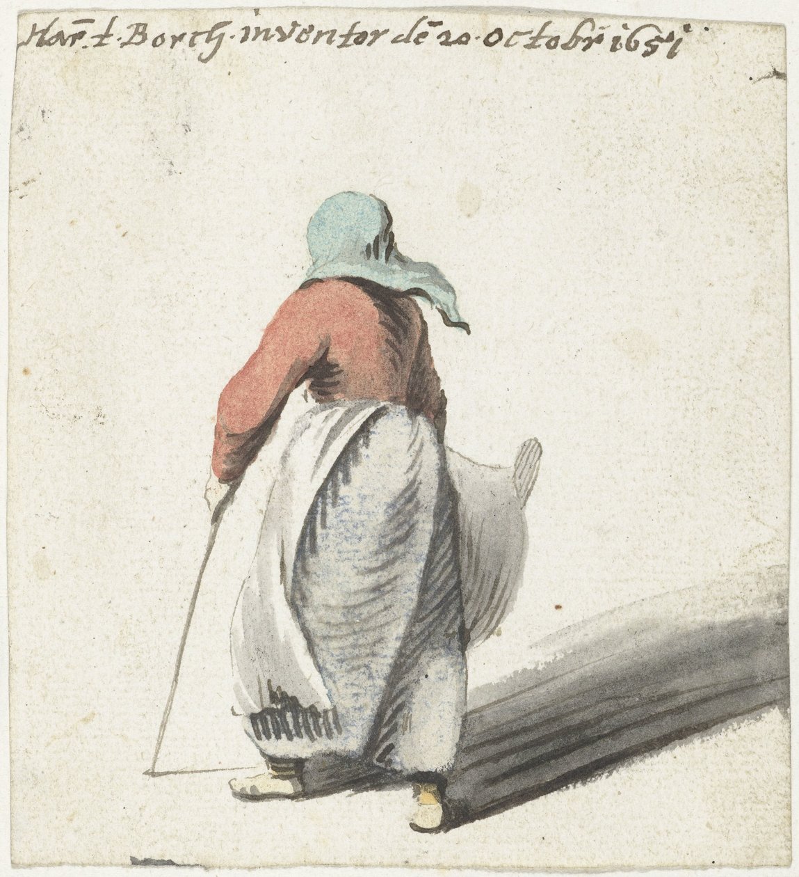 Gehende Frau, von hinten von Harmen ter Borch
