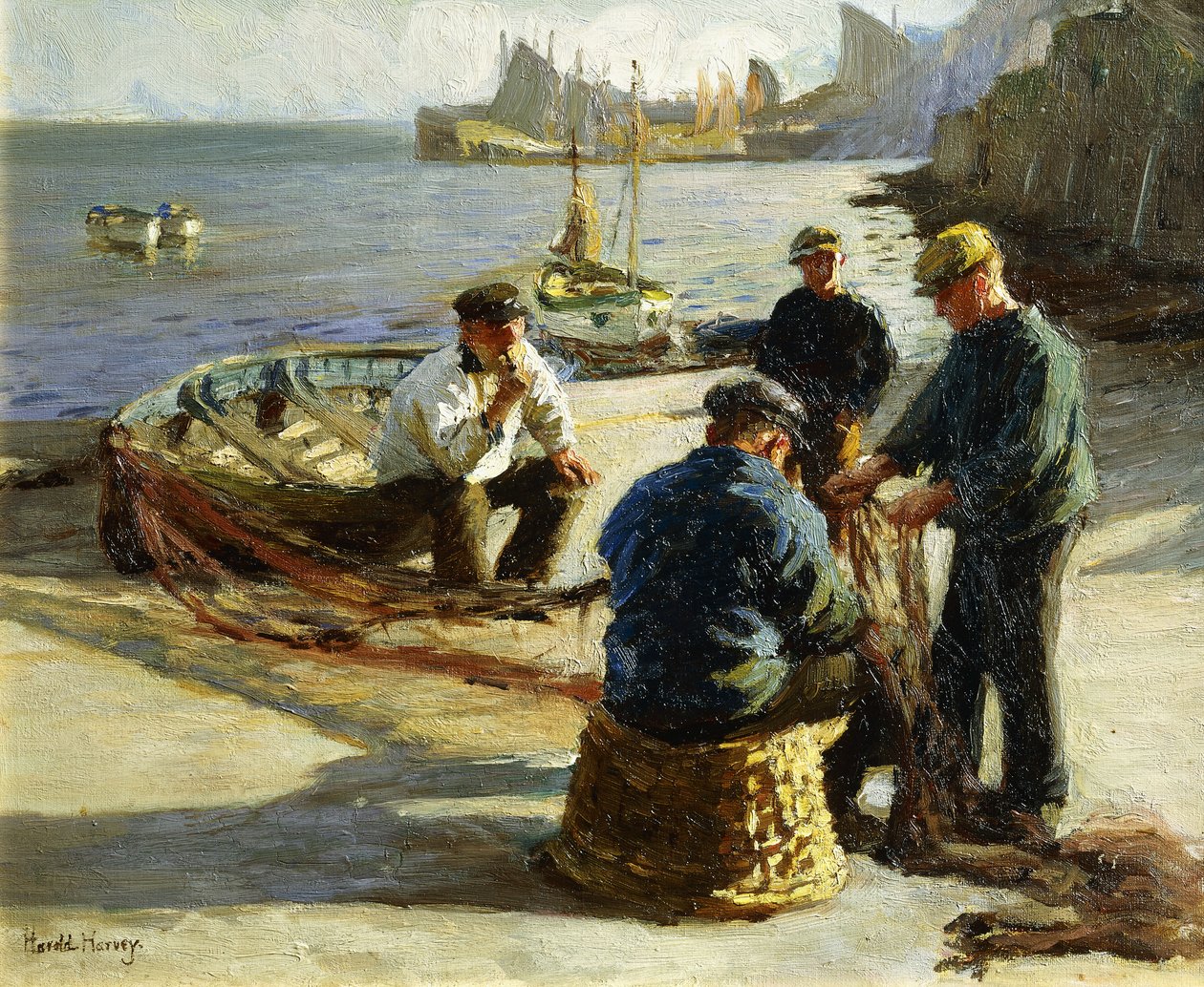 Netze flicken, Newlyn von Harold Harvey