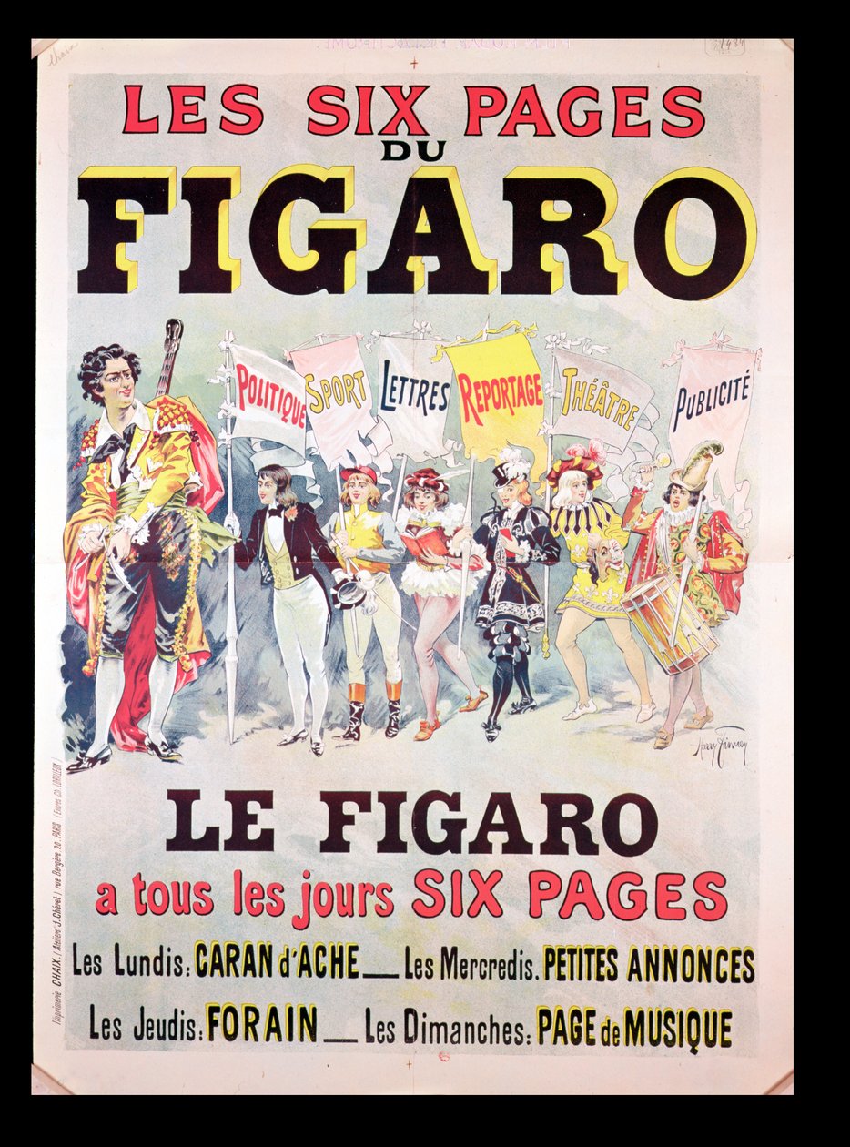Werbung für Le Figaro, spätes 19. Jahrhundert von Harry Finney