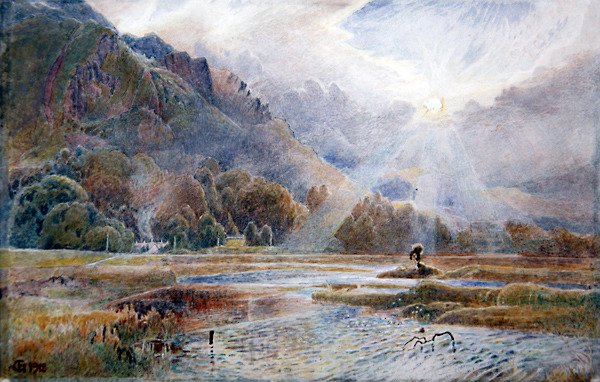 Ein sonnenbeschienenes Tal von Harry Goodwin