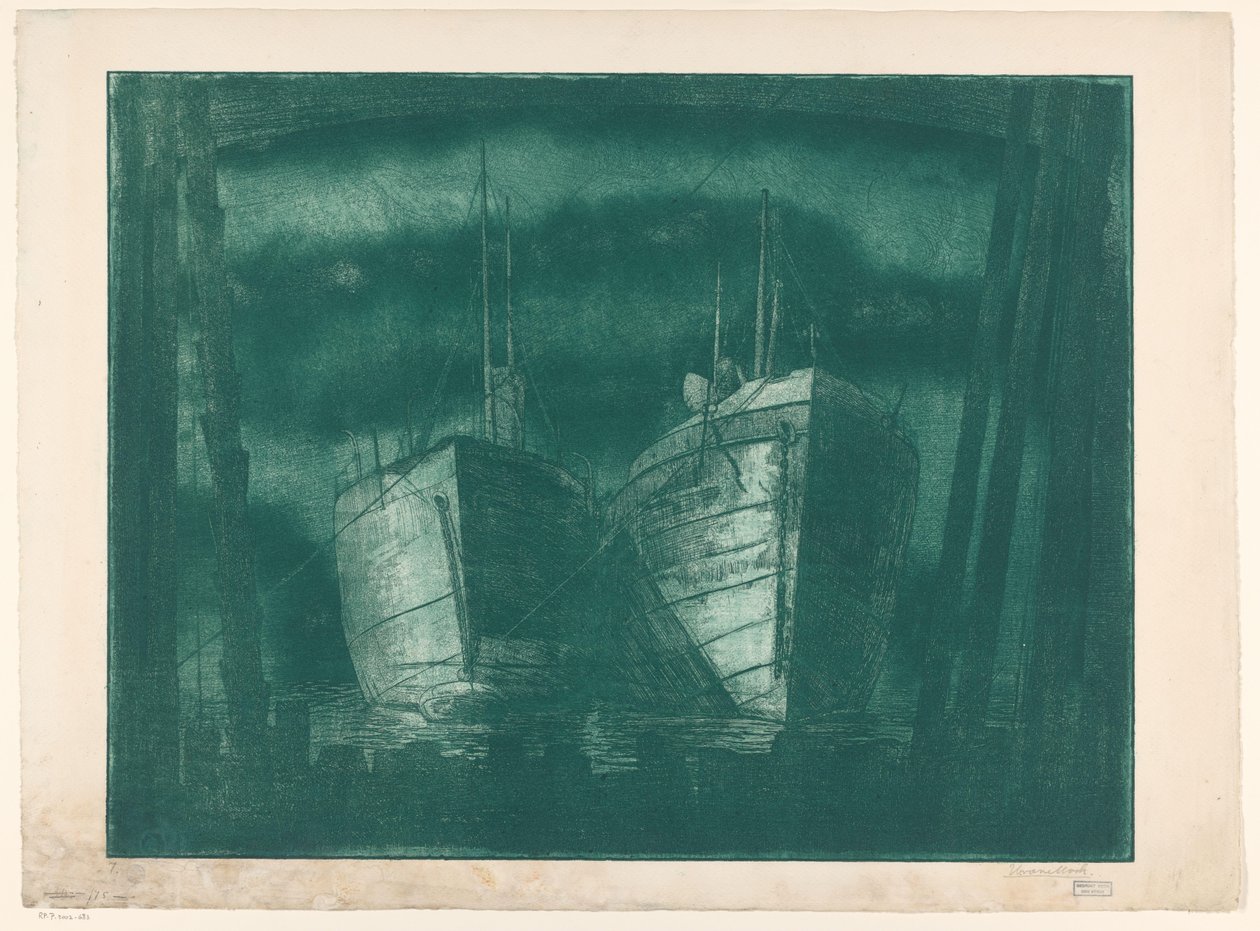 Zwei Barken von Harry van Mook (signed by artist)