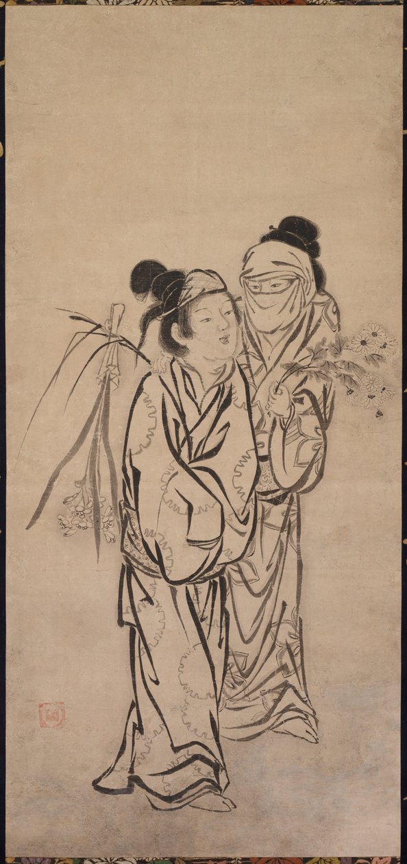 Ein Paar, späte 1500er Jahre von Hasegawa Soen