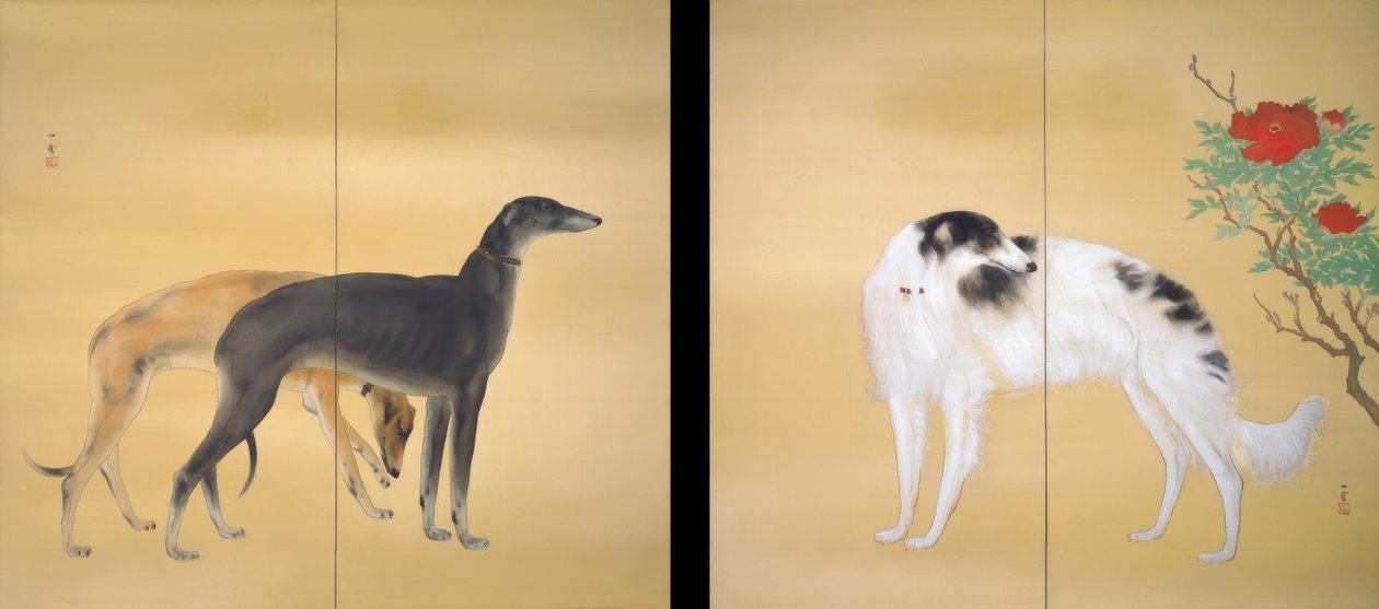 Europäische Hunde von Hashimoto Kansetsu