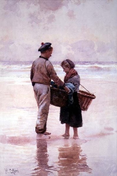 Bretonische Fischerjugend von Hector Caffieri
