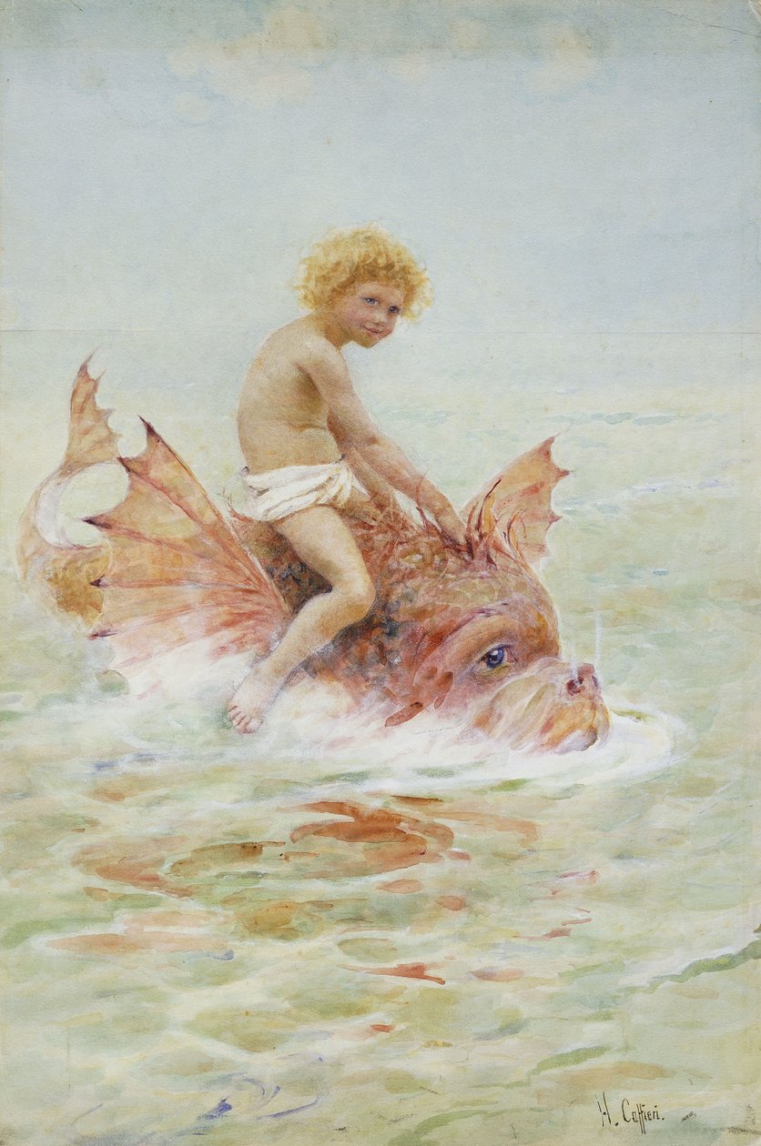 Reiten auf Seeungeheuern von Hector Caffieri