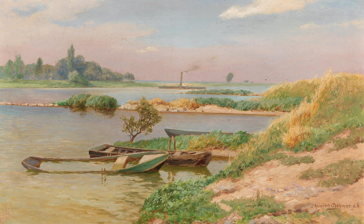 Offene Flusslandschaft von Heinrich Bohmer