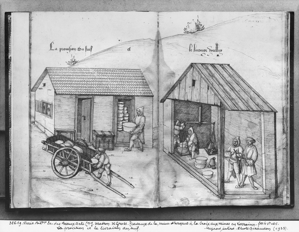 Silbermine von La Croix-aux-Mines, Lothringen, um 1530 von Heinrich Gross or Groff