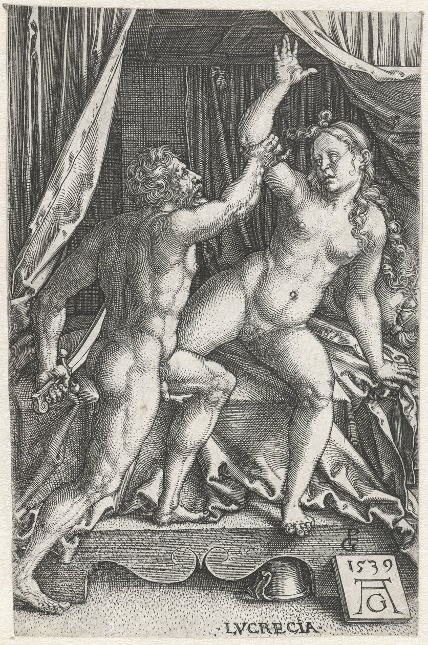 Lucretia und Sextus Tarquinius von Heinrich Aldegrever