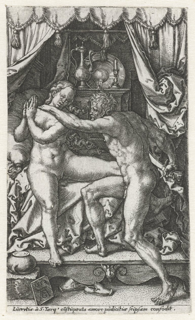Lucretia und Sextus Tarquinius von Heinrich Aldegrever