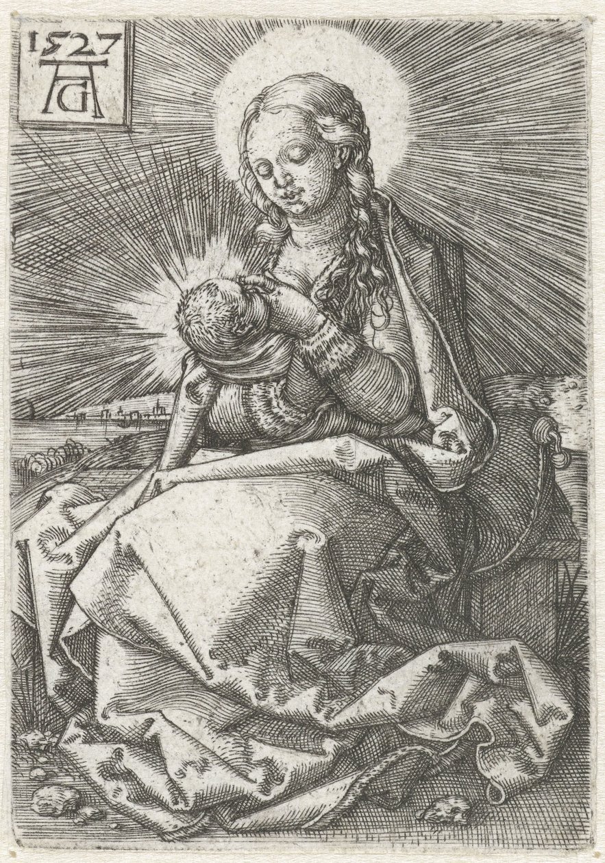Madonna mit Kind an der Brust von Heinrich Aldegrever